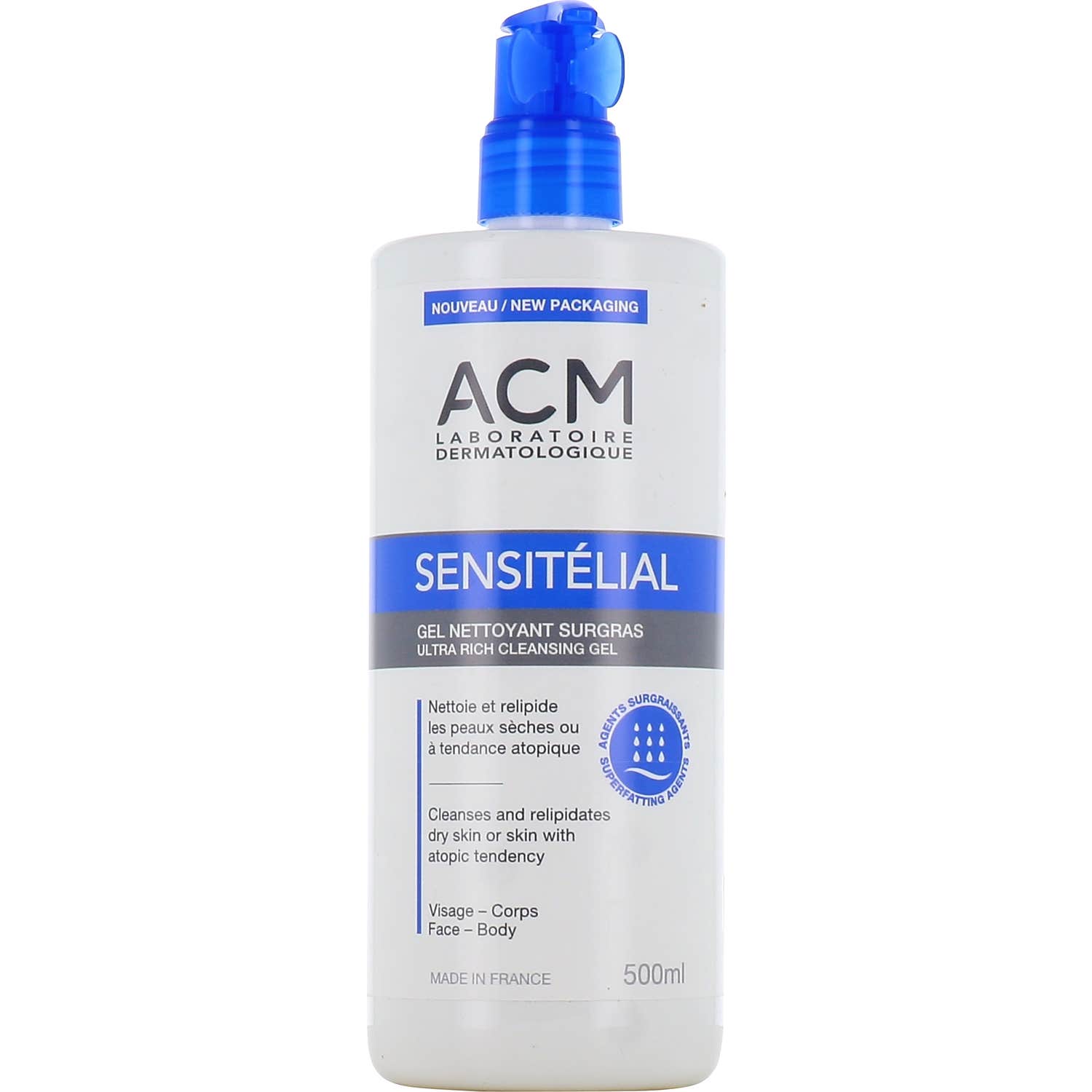 ACM Sensitelial Gel limpiador supergraso 500ml