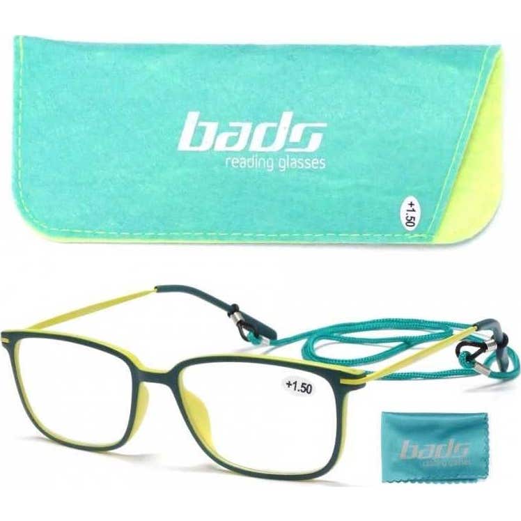 Bads Gafas de Lectura Metal Verde Amarillo 1.00 1ud