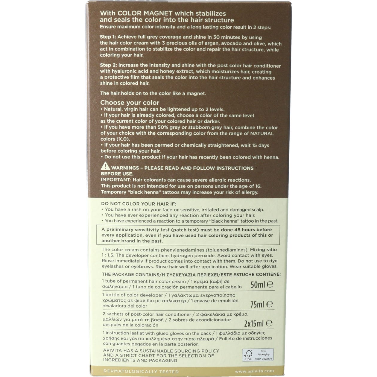 Apivita Mycolor Pack Tinte Elixir Número 10.81