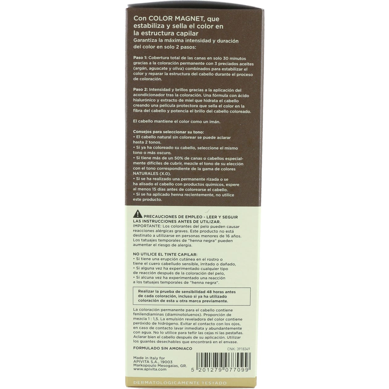 Apivita Mycolor Pack Tinte Elixir Número 10.81