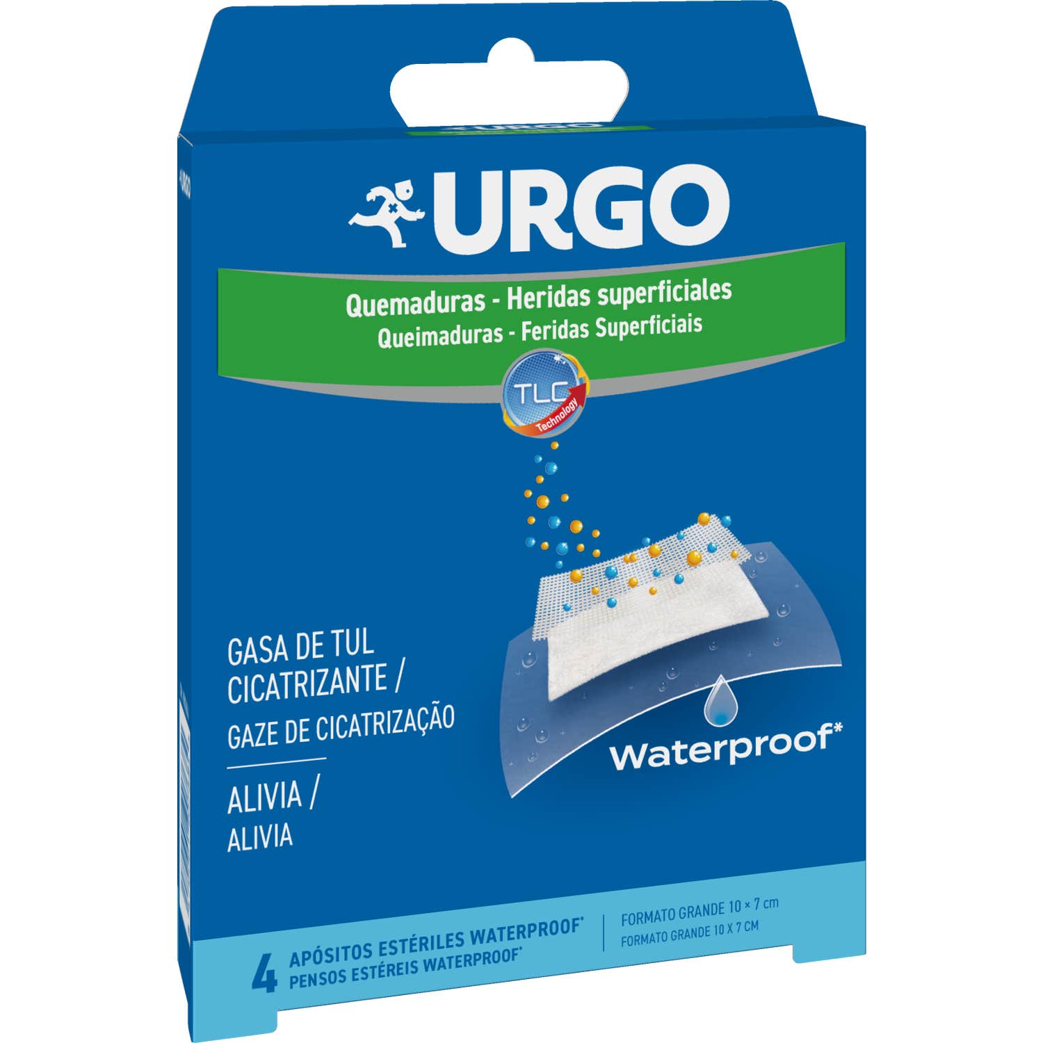 Urgo Quemaduras y Heridas Superficiales Waterproof 4 apósitos 10 x 7cm