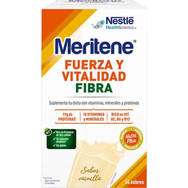 Meritene Fuerza y Vitalidad Fibra Vainilla 14 Sobres
