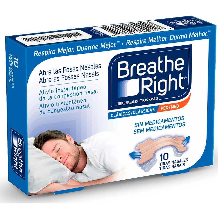 Breathe Right Apósitos Nasales Original Clear M 10uds