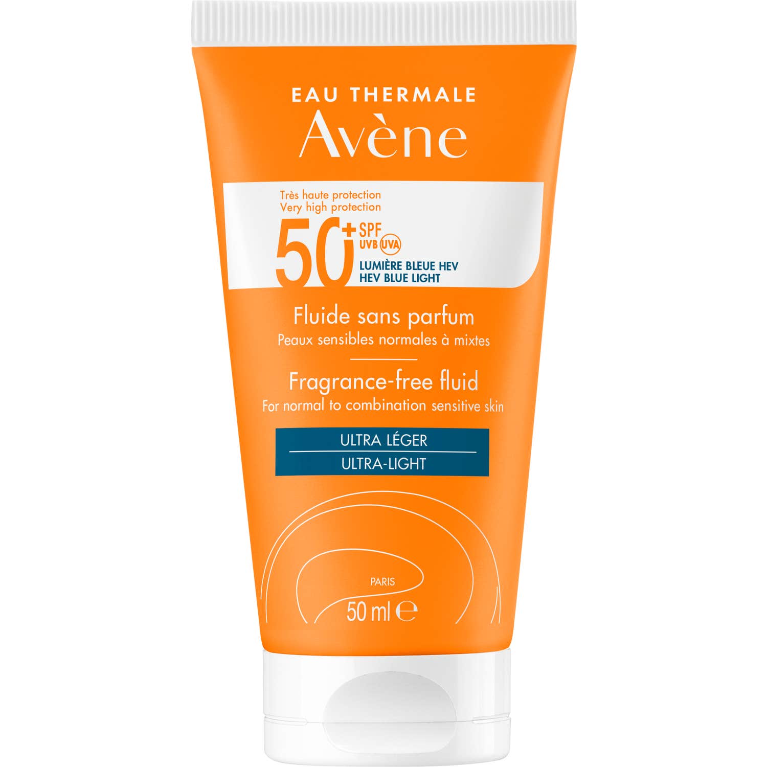 Avène Solar Fluido Sin perfume SPF50+ 50ml