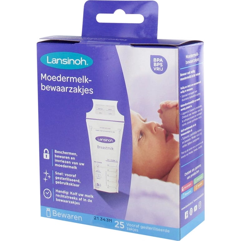 Lansinoh Bolsa Almacenado Leche Materna 25 uds