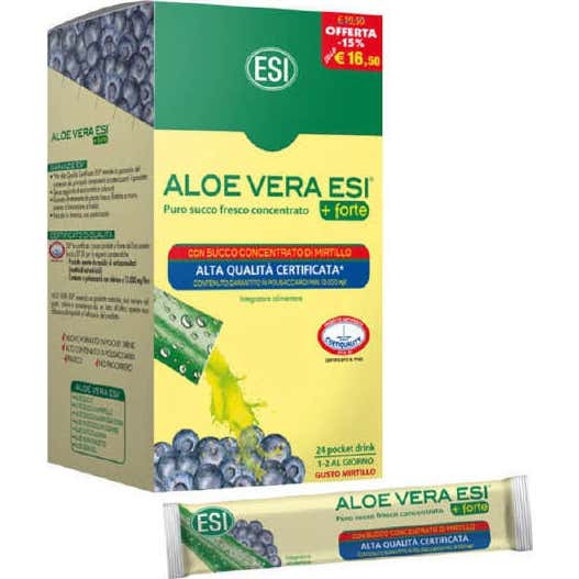 Esi Aloe Vera Forte Sabor Arandano 24 Pocket Drink