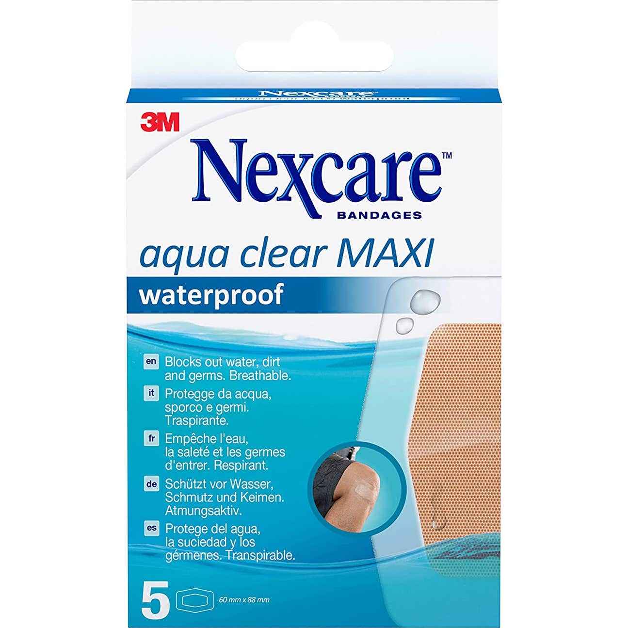 Nexcare Aqua Clear Maxi Apósitos Impermeables 5uds