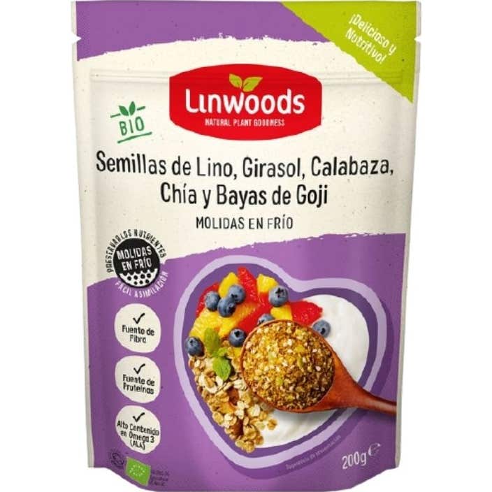 Linwoods Semillas Lino Giras Calabaza Chía Goji Molidas Bio 200G