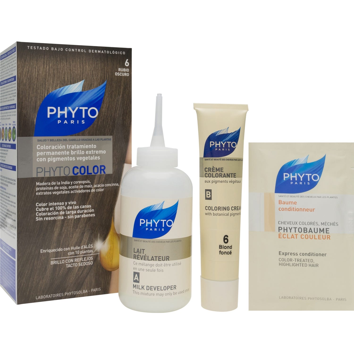 Phyto tinte color 6 rubio oscuro 1ud