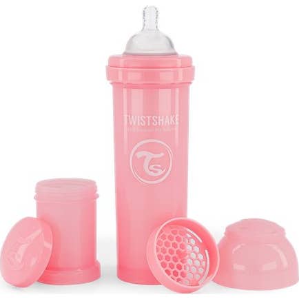Twistshake Biberón Anticólico 330 ml Rosa