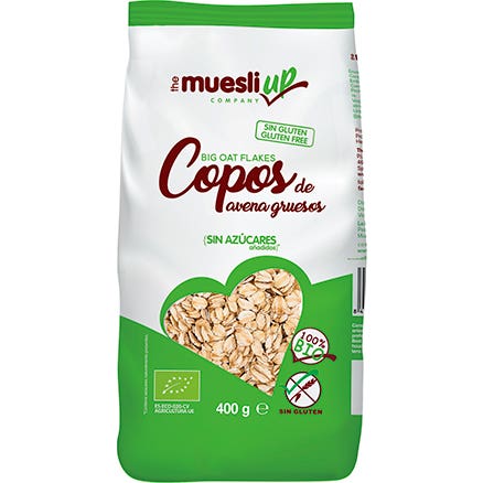 The Muesli Up Copos Avena Gruesos Sin Gluten Bio 400 g