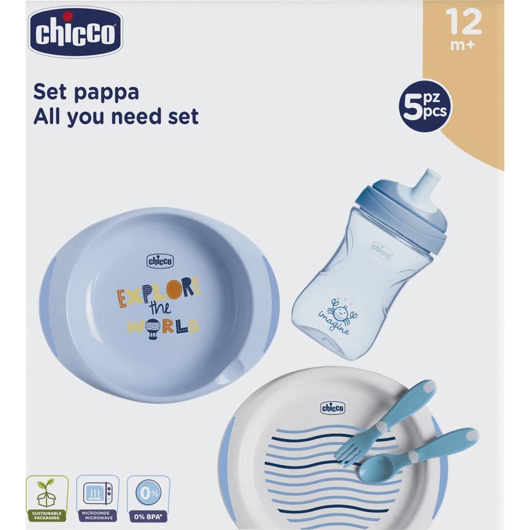 Chicco Set Completo Comida Azul 12m+