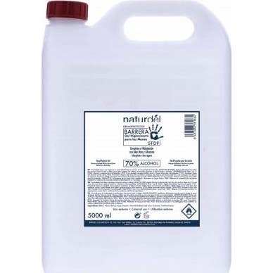 Naturdel Gel Hidroalcohólico 70% Aloe y Glicerina 5000 ml