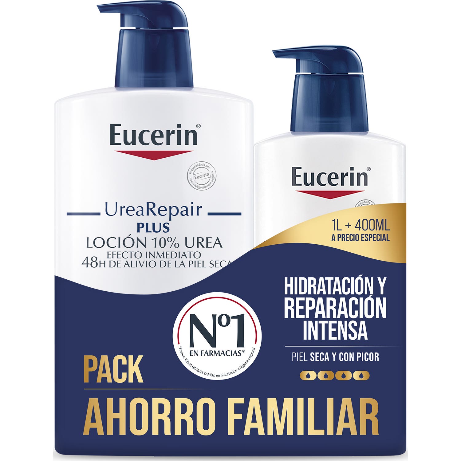 Eucerin Pack UreaRepair Plus Loción 10% Urea 1L+400ml