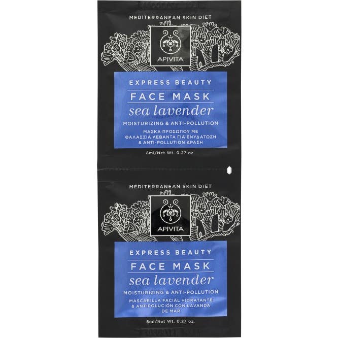 Apivita Express Beauty mascarilla lavanda de mar 2uds 8ml