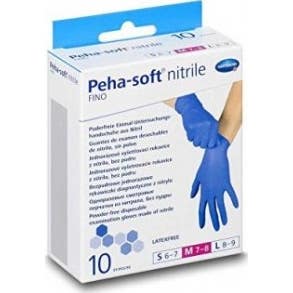 Peha-Soft guantes desechables de nitrilo talla M 10 uds