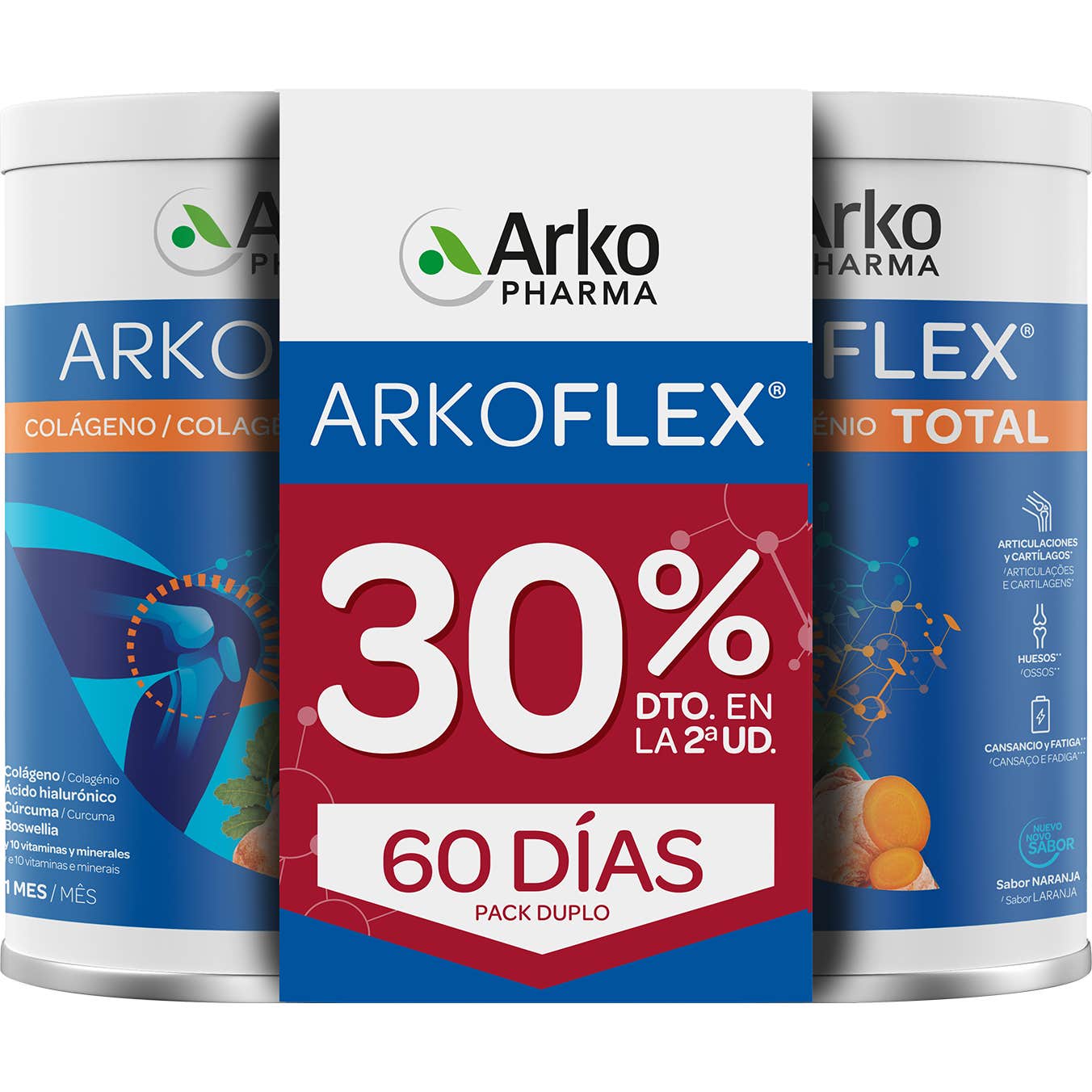Arkopharma Arkoflex Colágeno Total sabor Naranja 2x390g