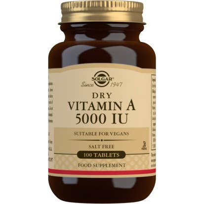 Solgar Vitamina A Seca 5000UI 1500mcg 100 comp