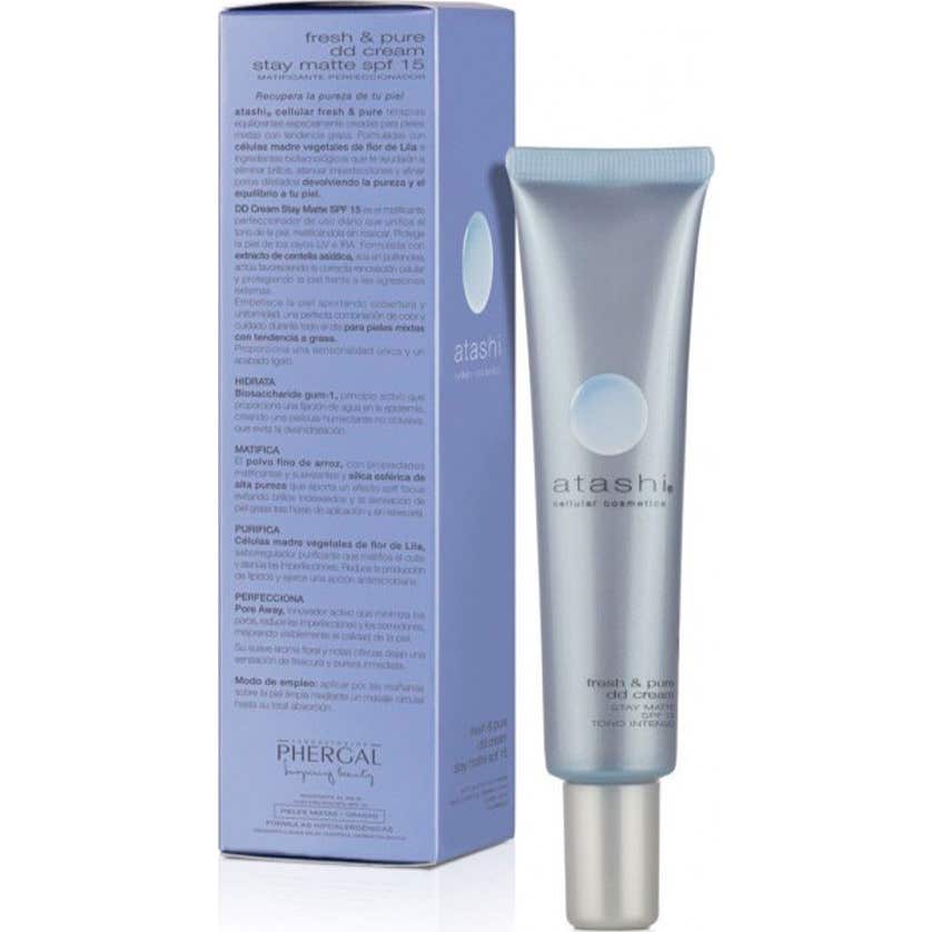 Atashii® fresh&pure DD cream stay matte tono medio 40ml