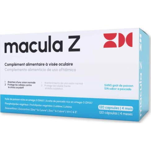 Macula-Z 120 Cápsulas Suplemento Para La Salud Ocular Con Luteína Zeaxantina Y Omega 3 - Imagen 2