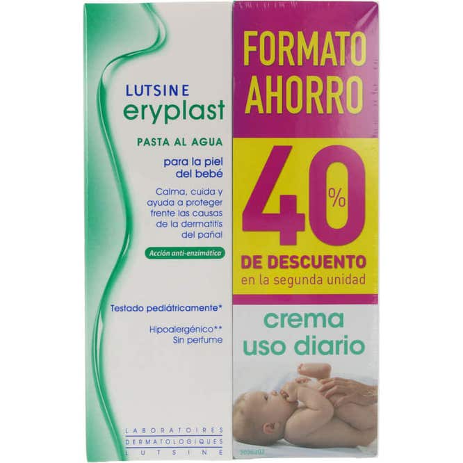 Eryplast Pasta al Agua Crema Pañal Bebé 2 x 125ml