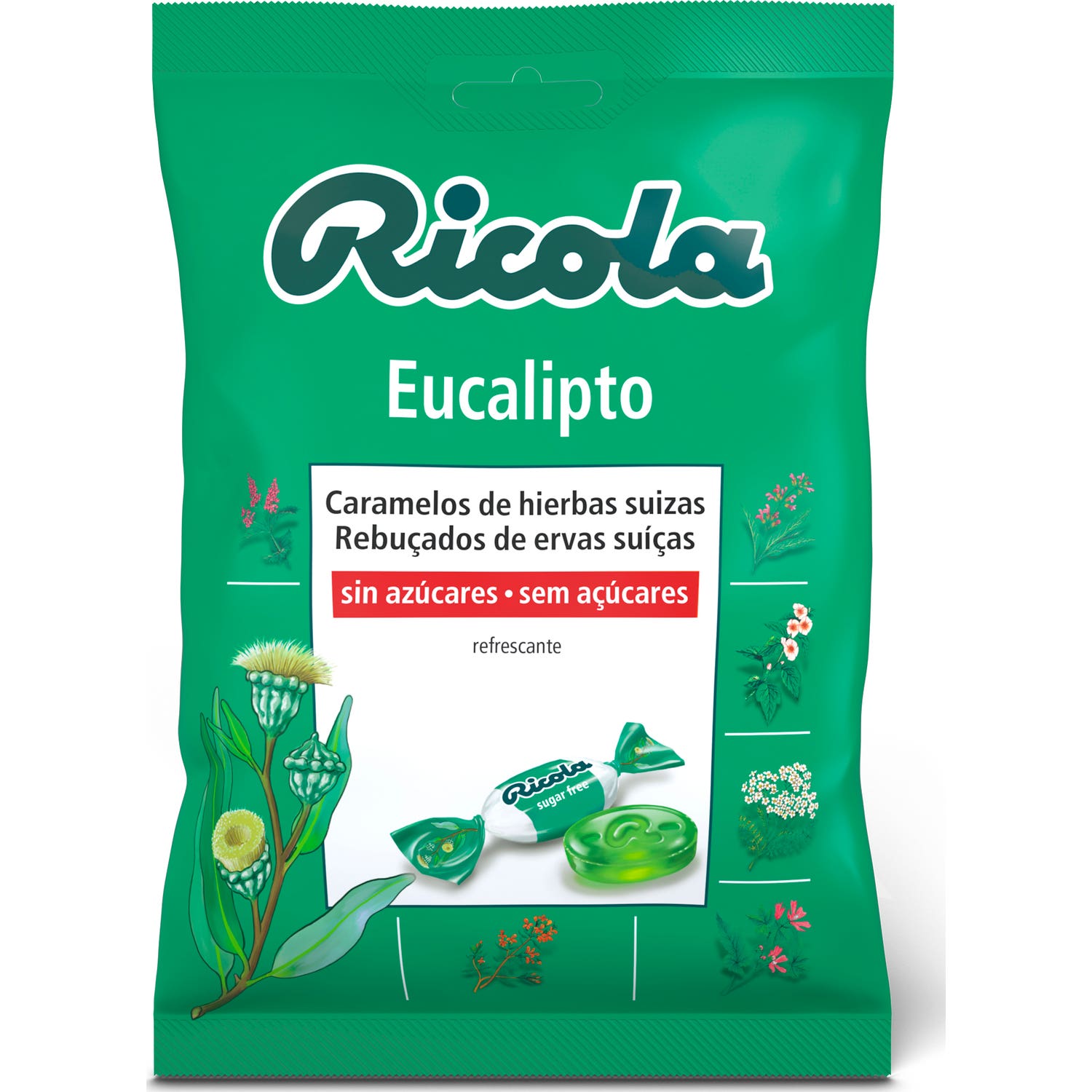 Ricola eucaliptus caramelos sin azúcar 70g