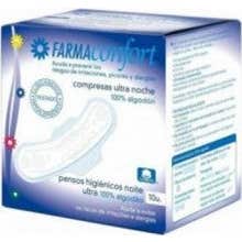 Farmaconfort Compresa Ultrafinas Noche con Alas 10 uds