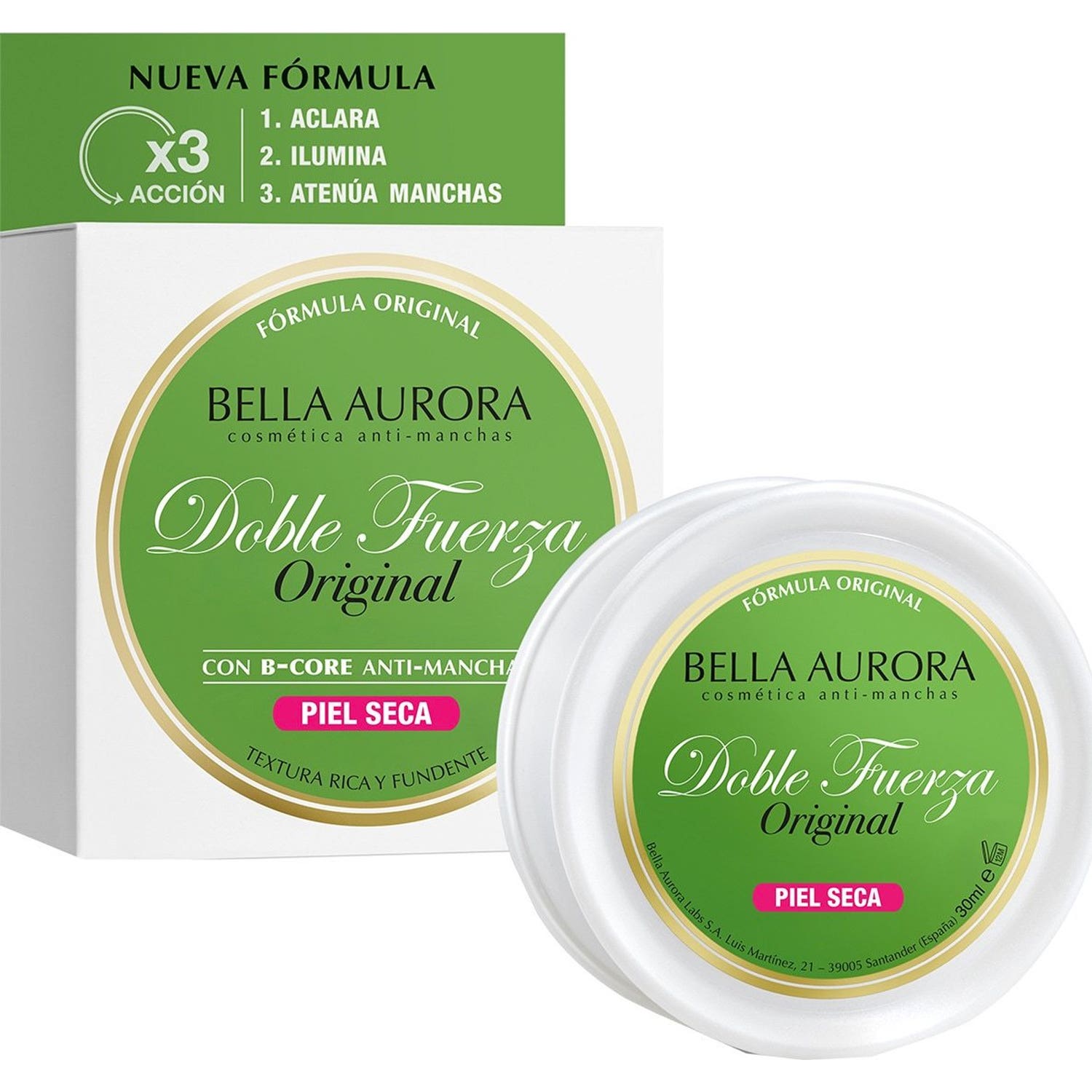 Bella Aurora Doble Fuerza Crema Anti-Manchas Piel Seca 30ml