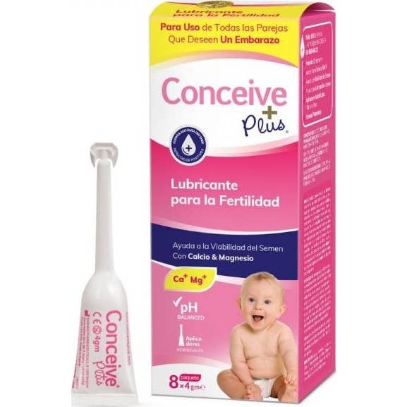 Línea de Embarazo Sasmar Conceive Plus Lubricante Vaginal 8 Piezas