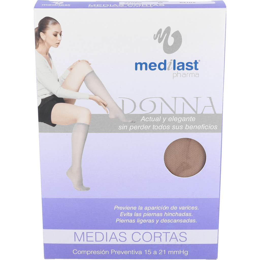 Medilast Donna Media Corta T-M Beige Ref-220