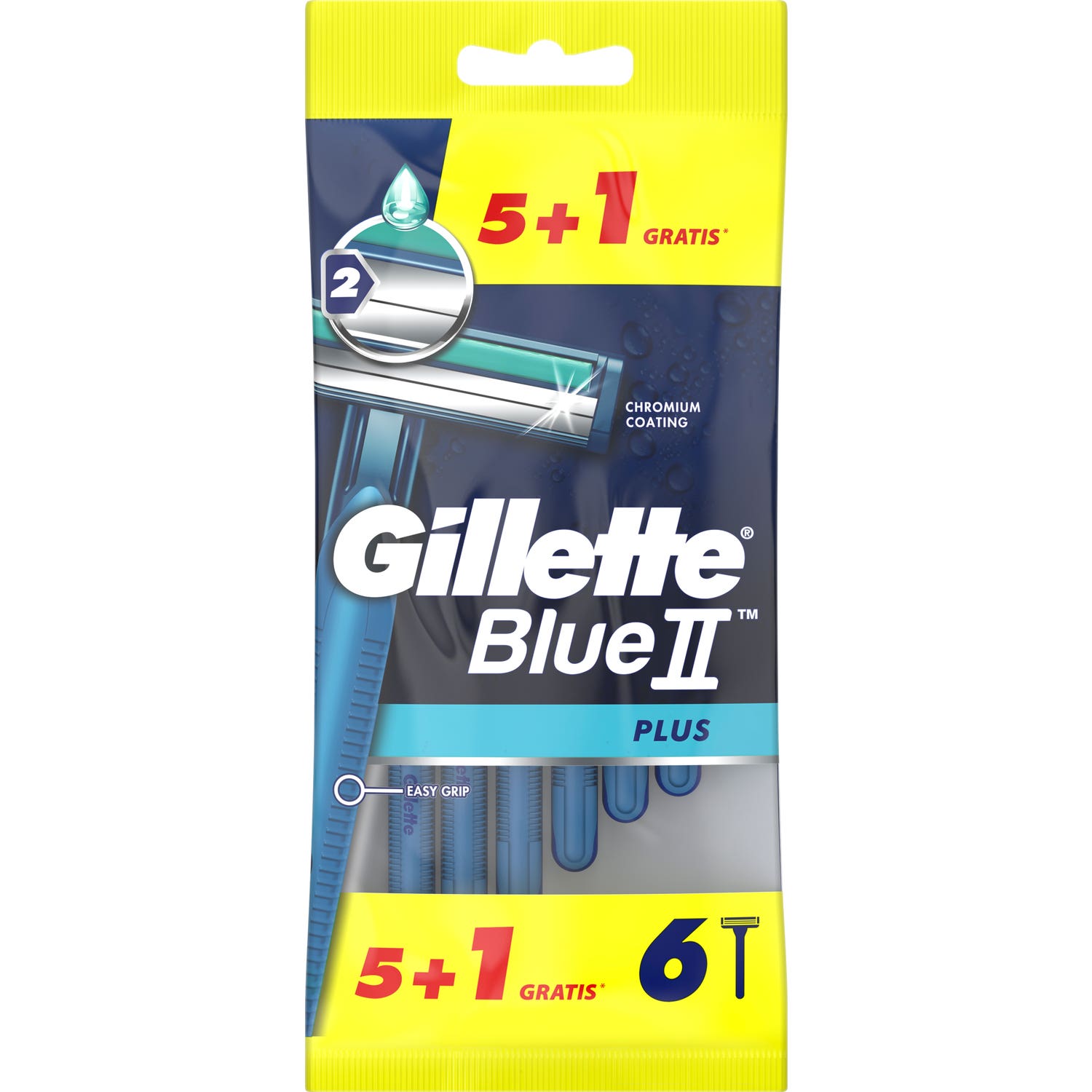 Gillete Máquina Afeitar Blue II Plus Piel Sensible 5uds
