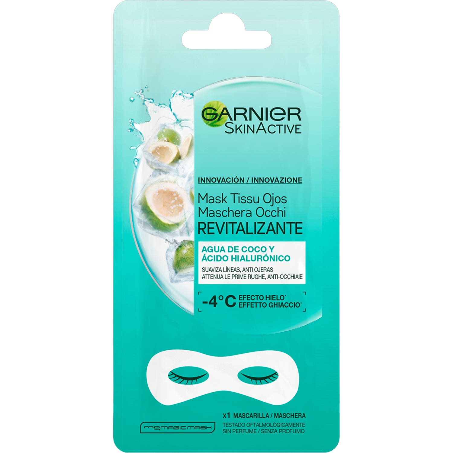 Garnier Skinactive Mascarilla Tissu Ojos Revitalizante 2uds