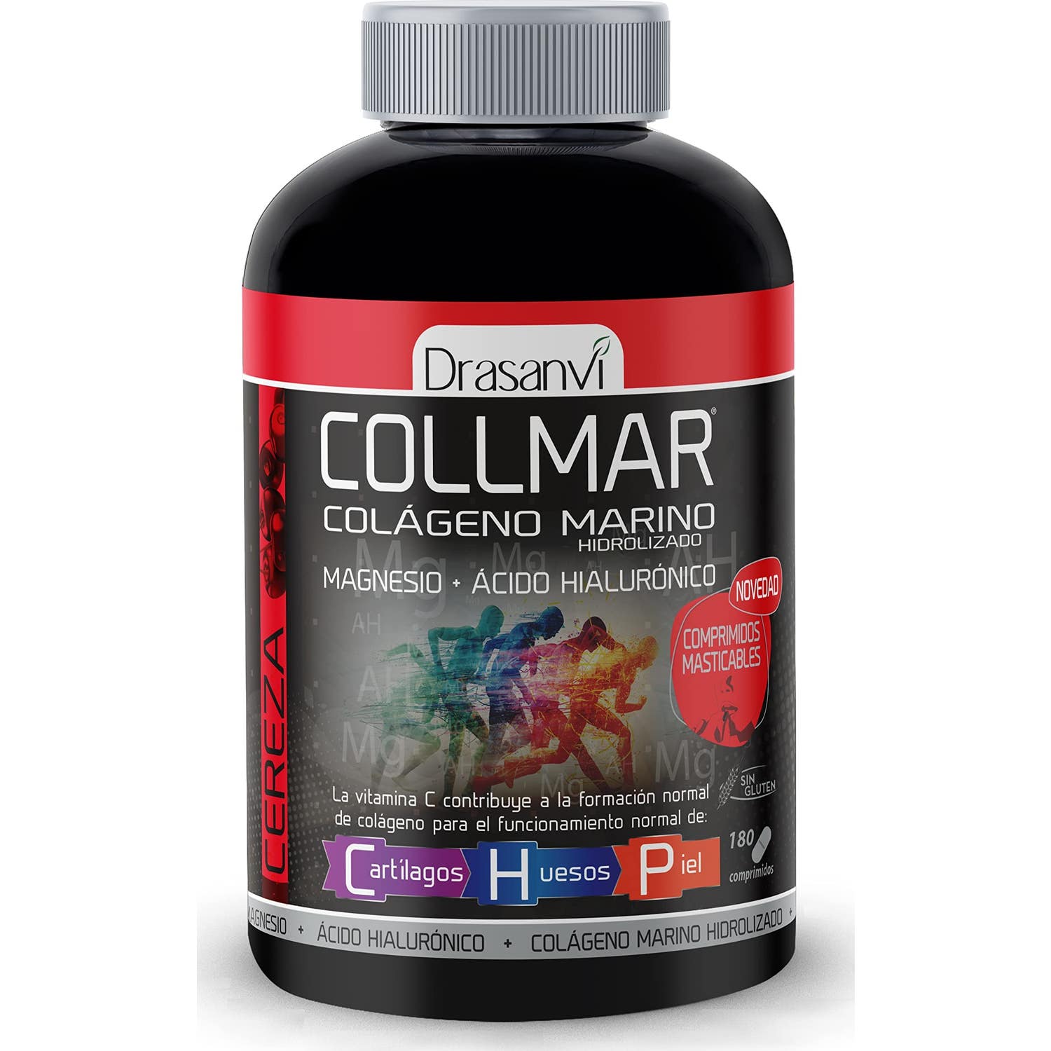 Drasanvi Collmar® Colágeno Marino + Magnesio Sabor Cereza 180comp