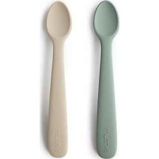 Mushie Pack Cucharas Alimentación Bebé Silicona +6 M 2 uds