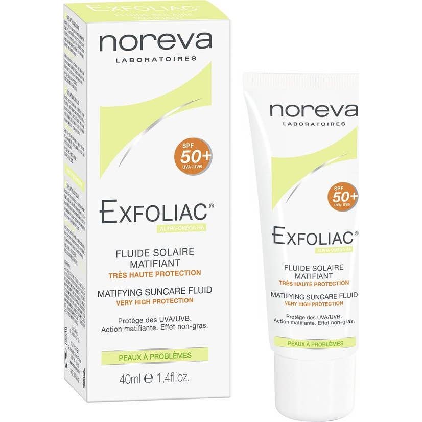 Fluido Solar Matificante Noreva Exfoliac Spf50+ 40 ml