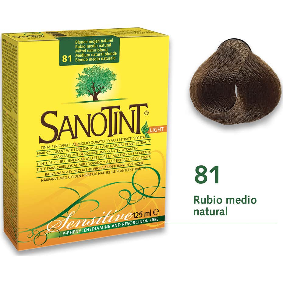 Santiveri Sanotint Tinte Sensitive 81 Rubio Medio Natural 125ml