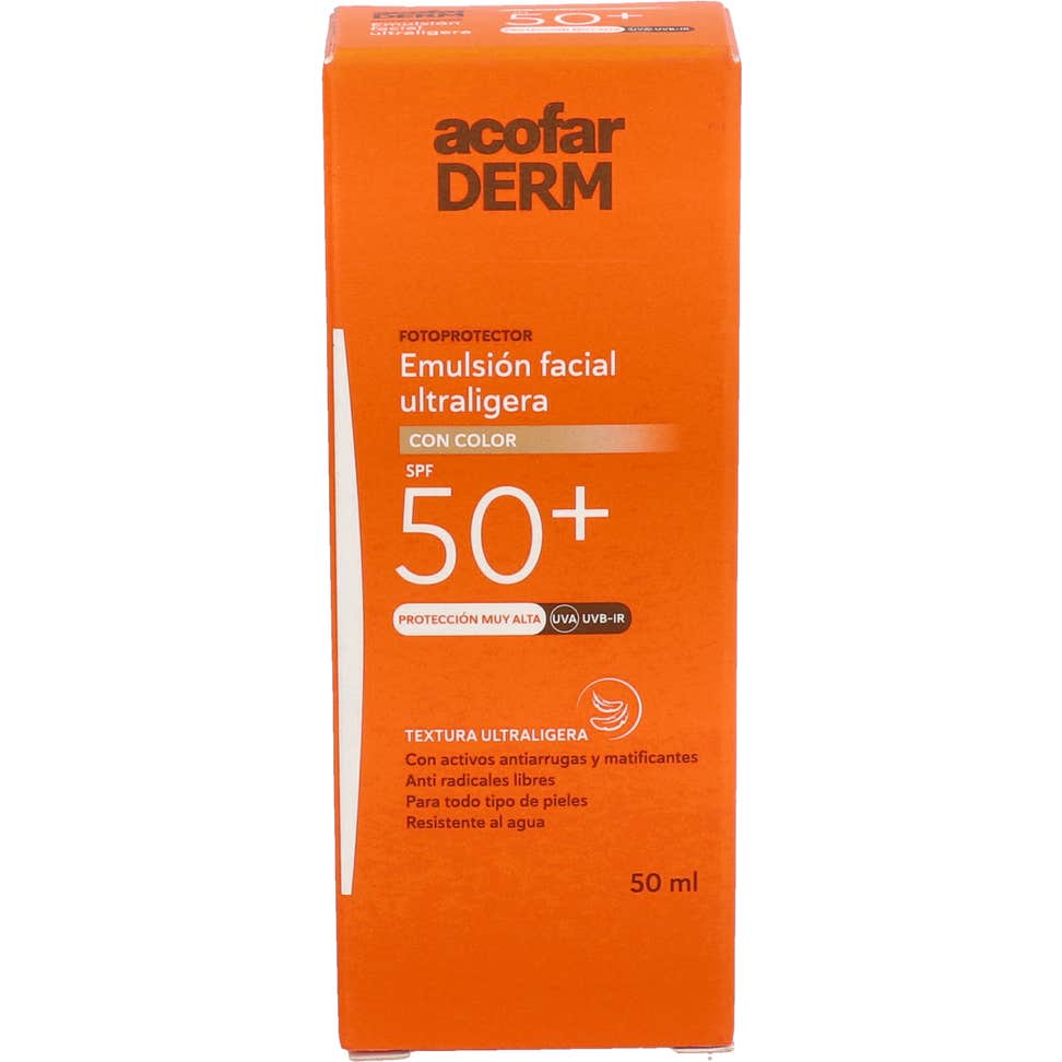 Acofarderm fluida facial con color SPF50+ 50ml