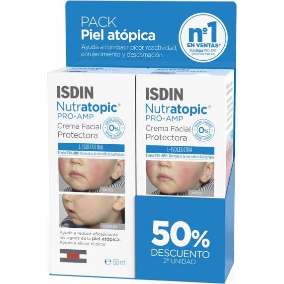 ISDIN Nutratopic Pro-AMP Crema Facial Protectora 2x50ml