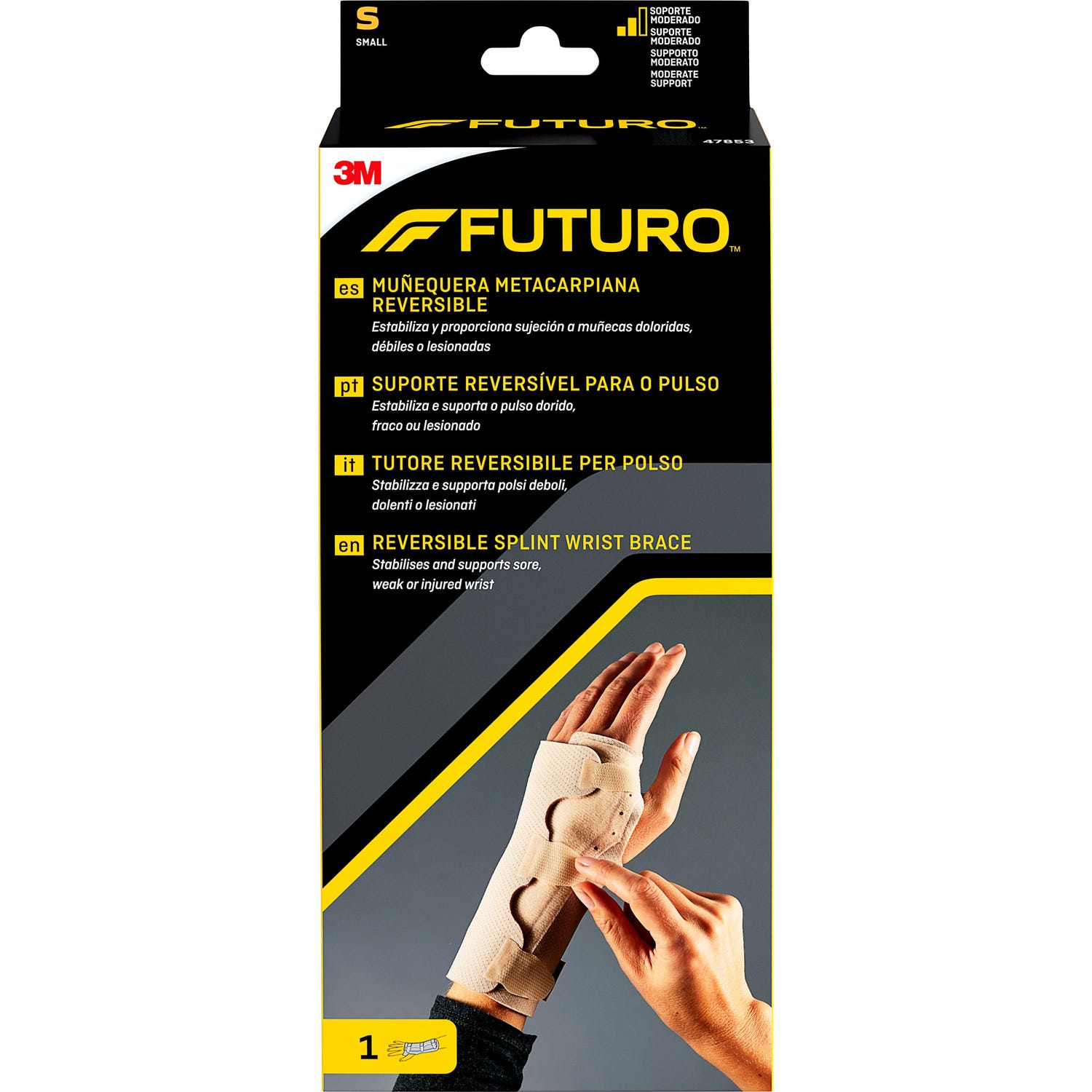 Futuro™ muñequera con férula reversible T-S