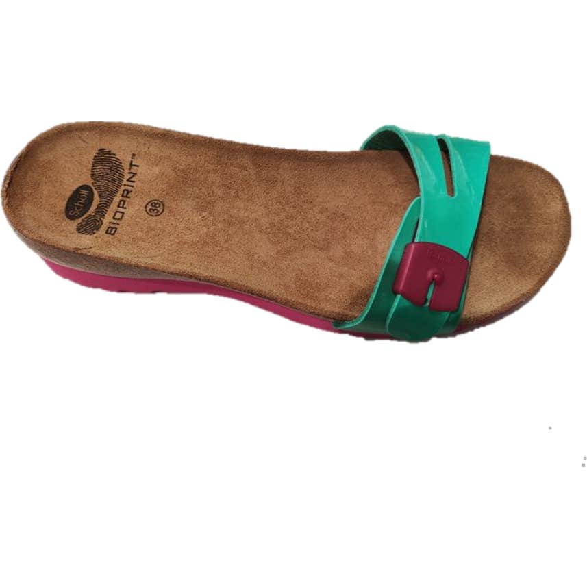Scholl Tinile Mule Verde Fucsia Talla 38 1 Par
