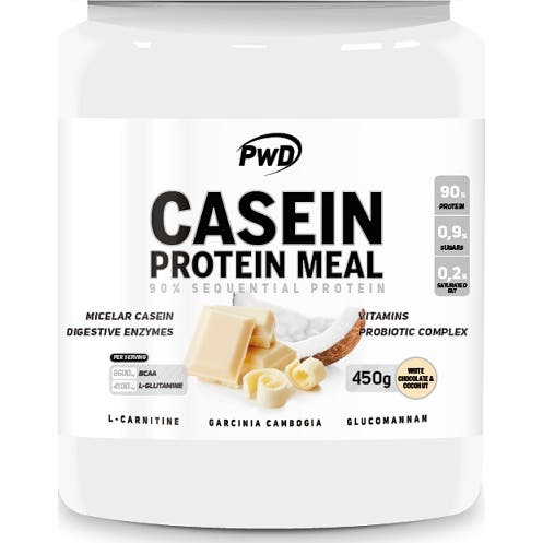 PWD Casein Protein Meal Chocolate Blanco y Coco 450 g