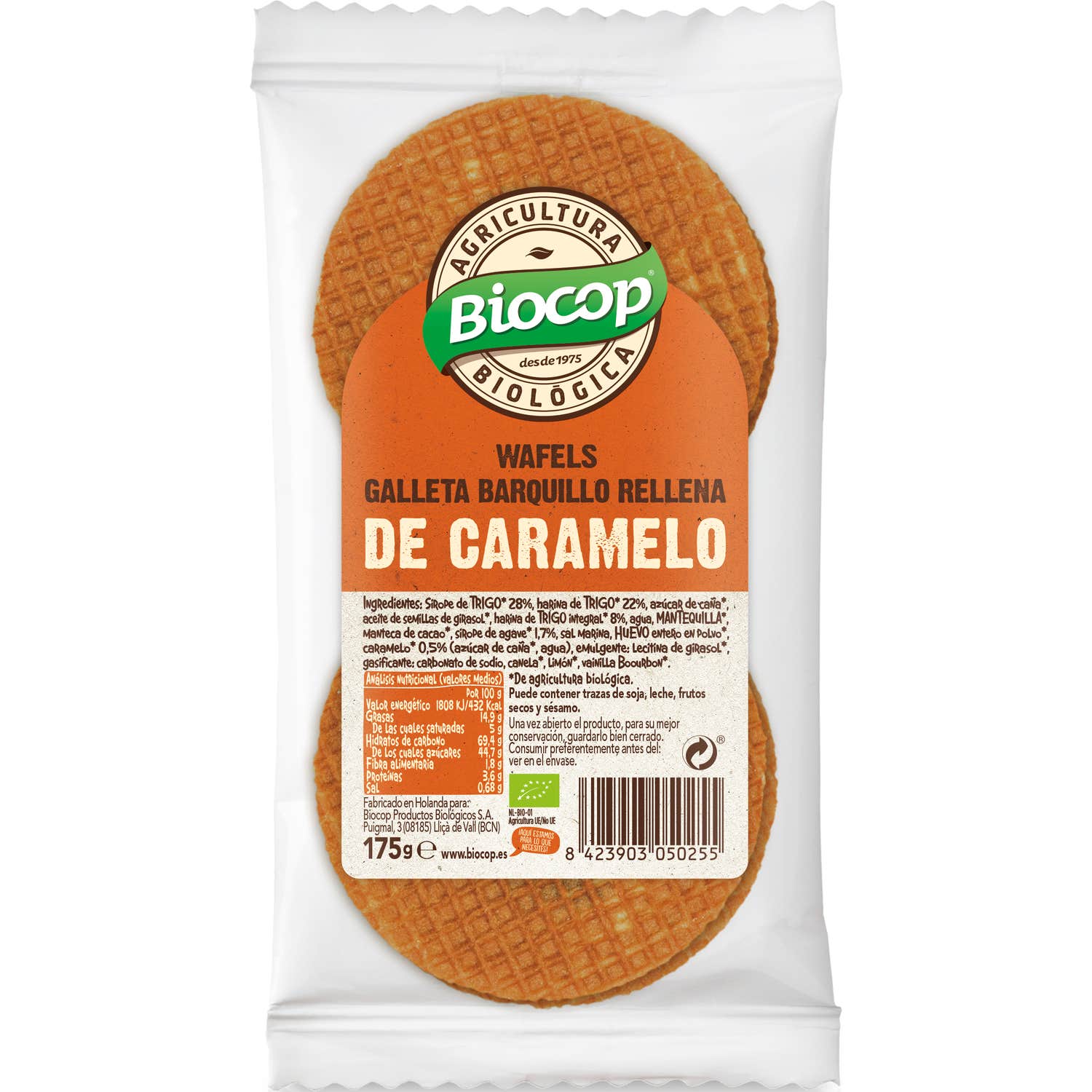 Biocop Wafels de Caramelo 175 g