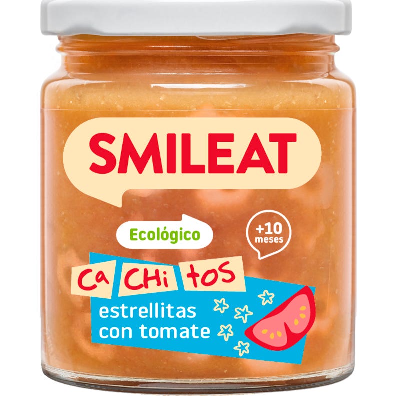 Smileat Tarrito Ecológico CA-CHI-TOS de Estrellitas con Tomate 230g