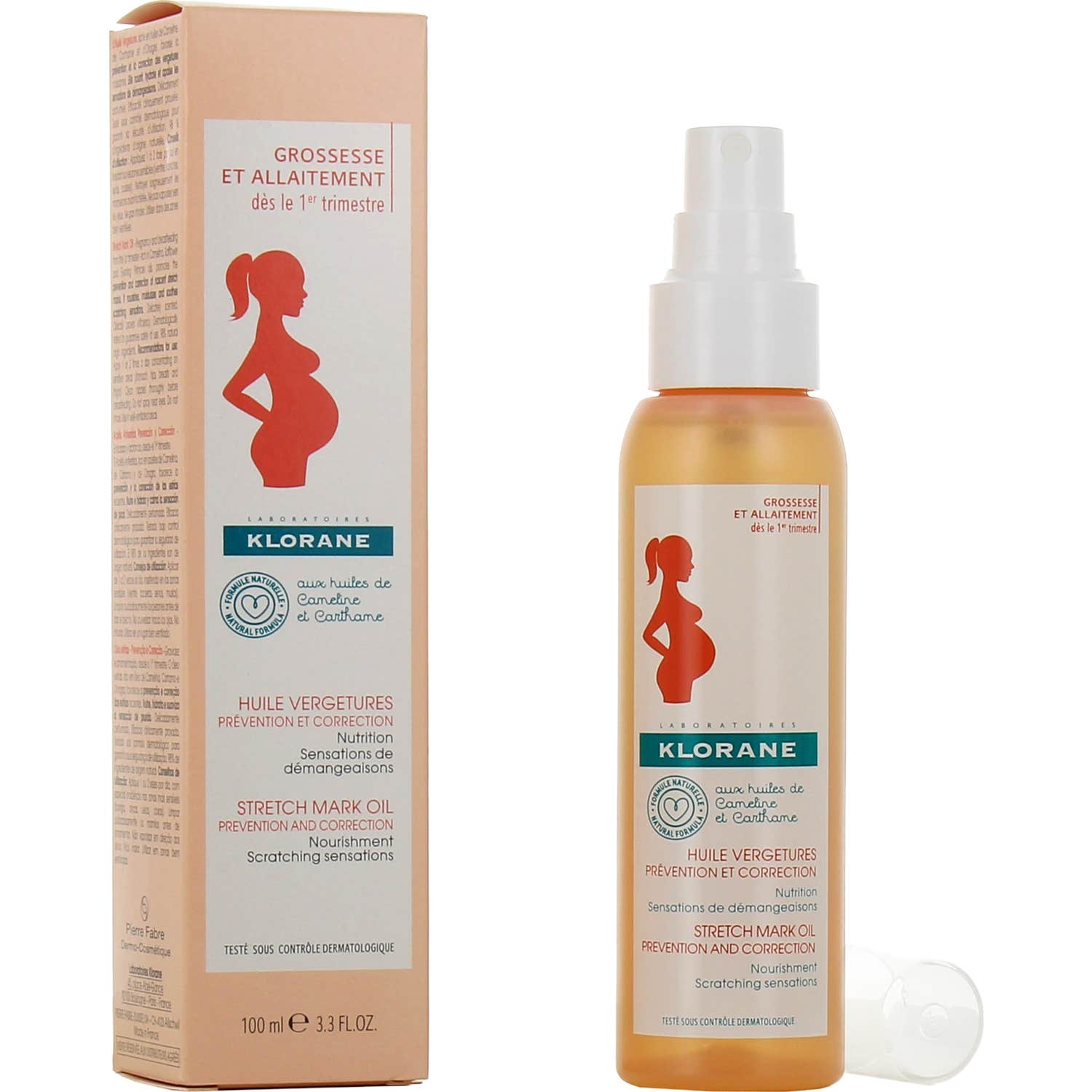 Klorane Aceite para el cuidado de las estrías de 100 ml