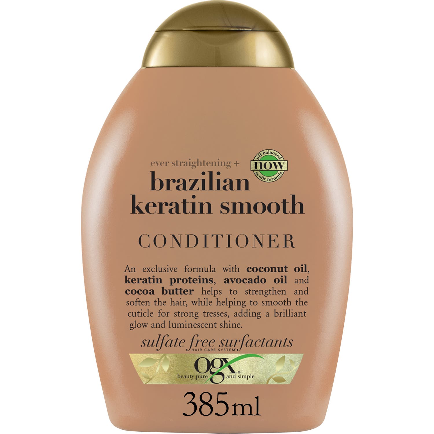 Ogx Acondicionador Alisador Liso Queratina Brasileña 385ml
