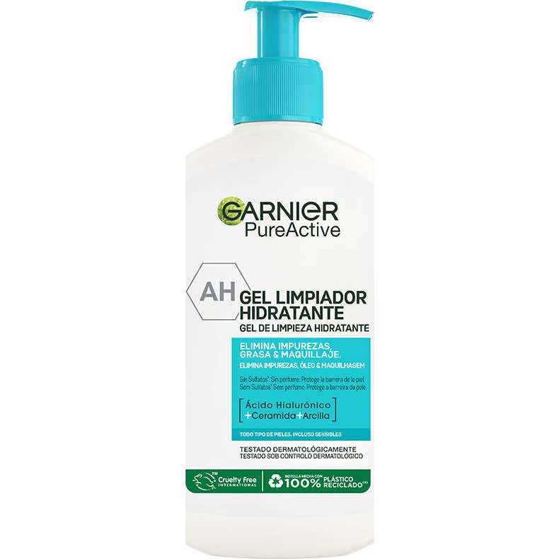 Garnier Pure Active Gel Limpiador Hidratante 250ml