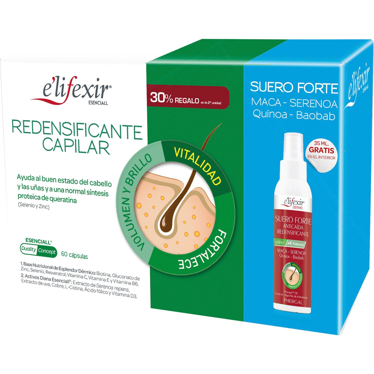 Elifexir Pack Redensificante Capilar + Suero Anticaída 1ud