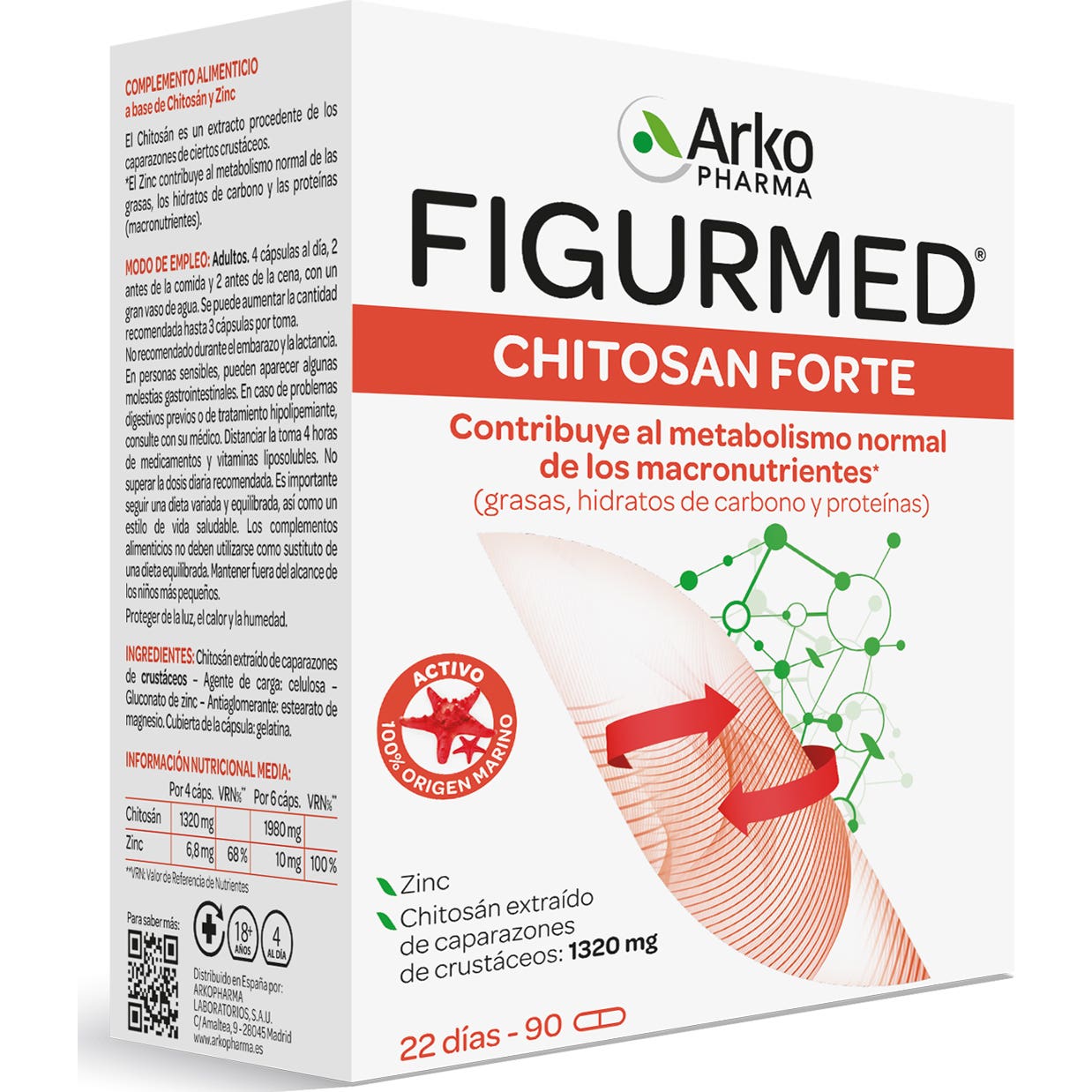 Arkopharma Figurmed Chitosán Forte 90caps