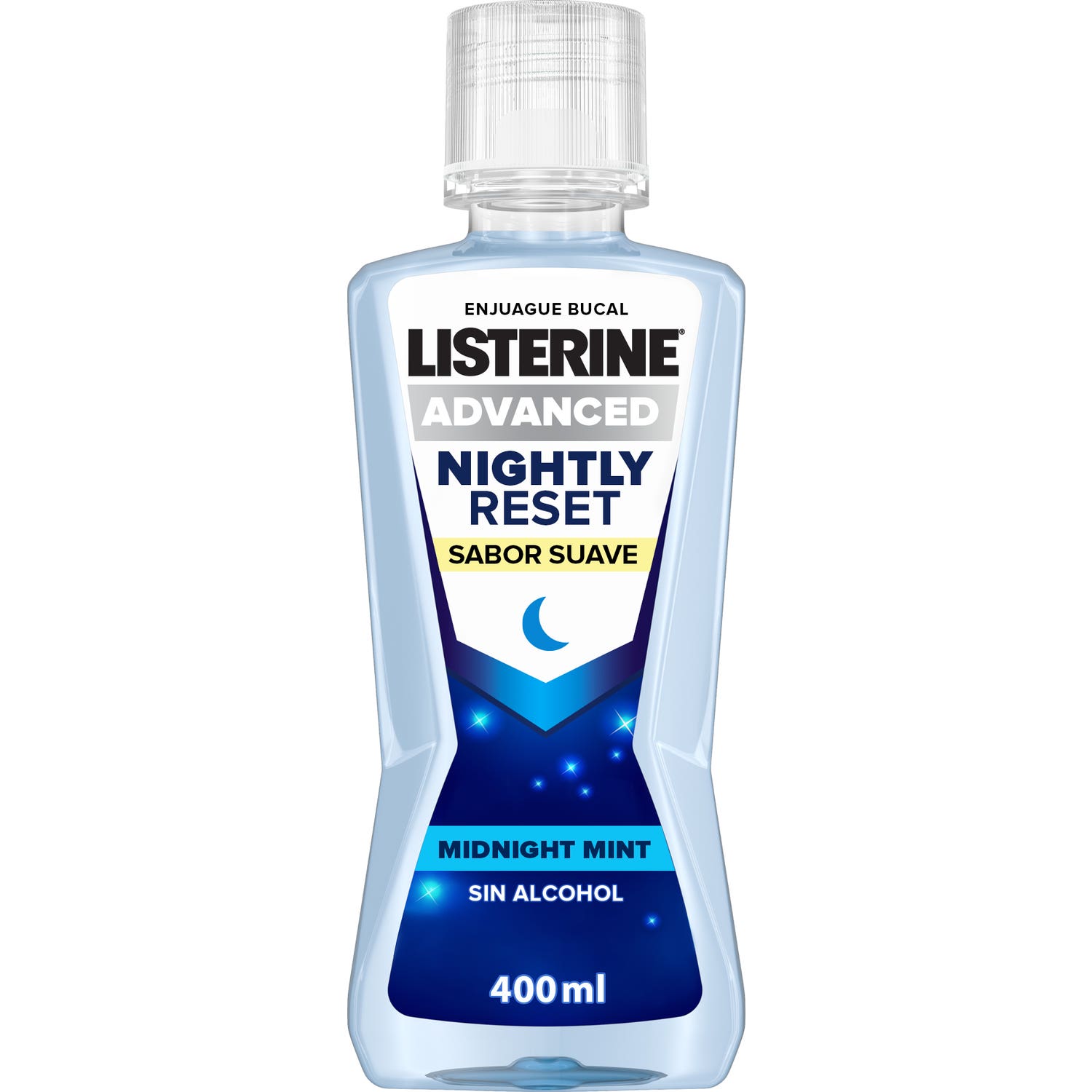 Listerine Advanced Nightly Reset Sabor Suave Midnight Mint 400ml