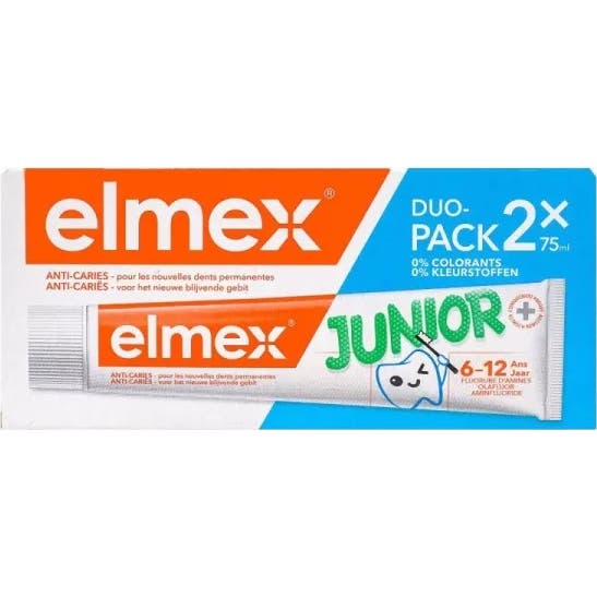 Elmex Anti-Caries Dentífrico Junior 6-12 Años 2x75 ml